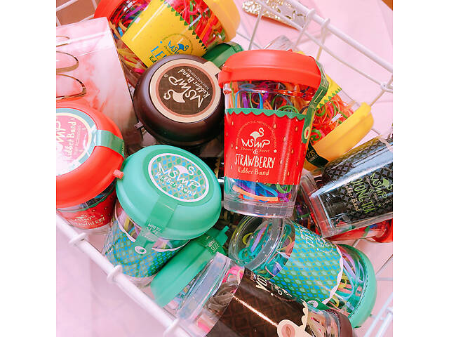 Набор резинок для волос Mint ice 11693 130 шт 35 мм - Фото 4