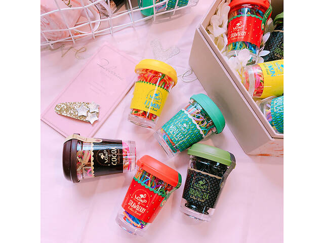 Набор резинок для волос Mint ice 11693 130 шт 35 мм - Фото 5