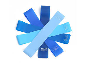 Набір гумок для фітнесу 10355 5 предметів сині з блакитним