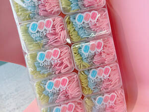 Набор резинок для волос Макаруны 11701 100 шт