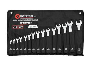 Набір рожково-накидних ключів Intertool 15 шт. (6-22 мм) Storm XT-1005 (XT-1005)