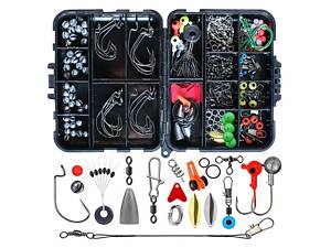 Набор рыболовных снастей для пресноводных рыб 191 шт. Комплект аксессуаров для рыбалки