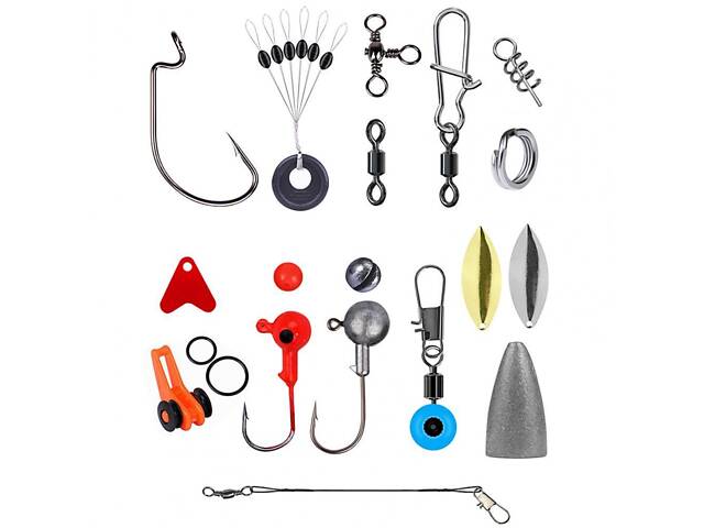 Набор рыболовных снастей для пресноводных рыб 191 шт. Комплект аксессуаров для рыбалки - Фото 2
