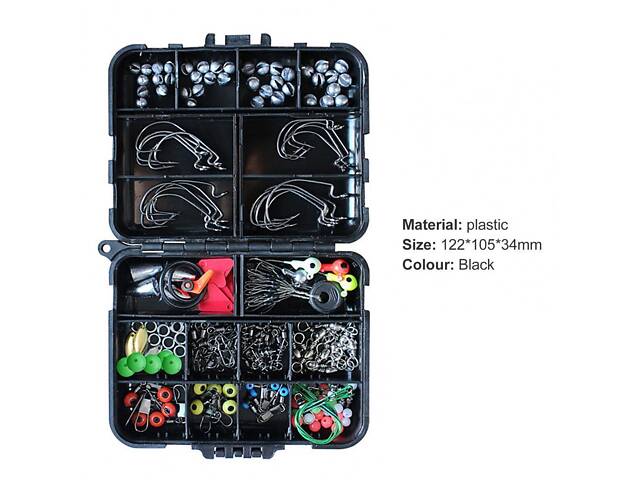 Набор рыболовных снастей для пресноводных рыб 191 шт. Комплект аксессуаров для рыбалки - Фото 3