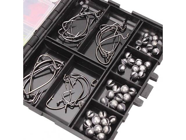 Набор рыболовных снастей для пресноводных рыб 191 шт. Комплект аксессуаров для рыбалки - Фото 4