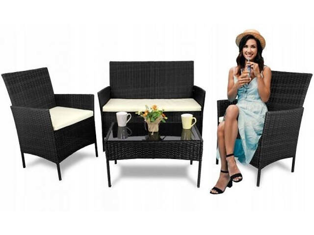 Набор садовой мебели GardenLine Reno Black