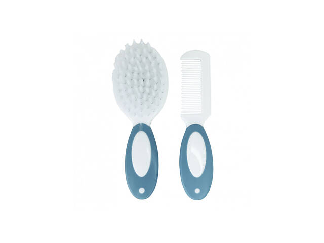 Набор щетка + расческа (голубая) - Фото 1