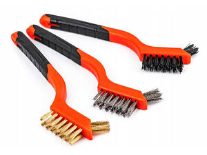 Набор щёток сталь/латунь/нейлон 80мм 3 ряда 3 штуки YATO YT-6351