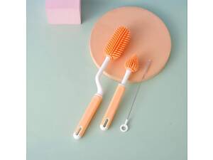 Набір щіток для миття 18464 3 предмети помаранчевий