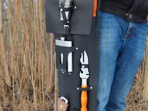 Набір шампурів для гриля в ексклюзивному шкіряному чорному чохлі