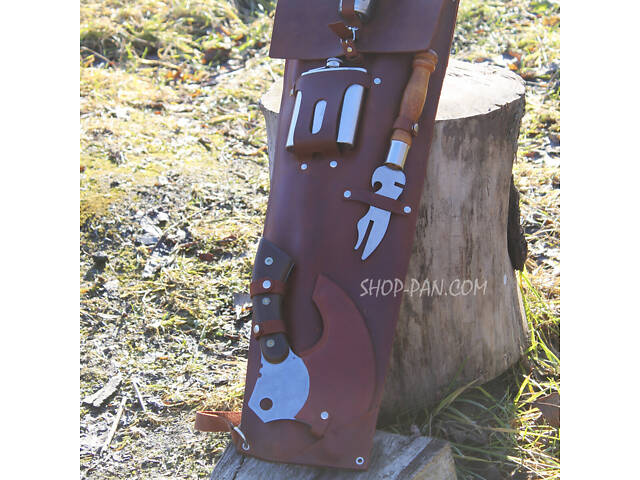 Набір шампурів для гриля в ексклюзивному шкіряному чохлі - Фото 2