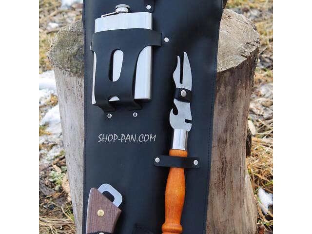 Набір шампурів для гриля в ексклюзивному шкіряному чорному чохлі - Фото 10