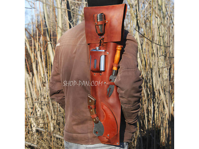 Набір шампурів для гриля в ексклюзивному шкіряному чохлі - Фото 8