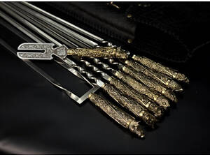 Набір шампурів Люкс Nb Art Звірі з подвійним шампуром у закритому сачконі 8 предметів 47330183