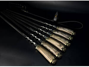 Набір шампурів у сагайні Люкс Nb Art Козакі ясен 6 предметів 47330153