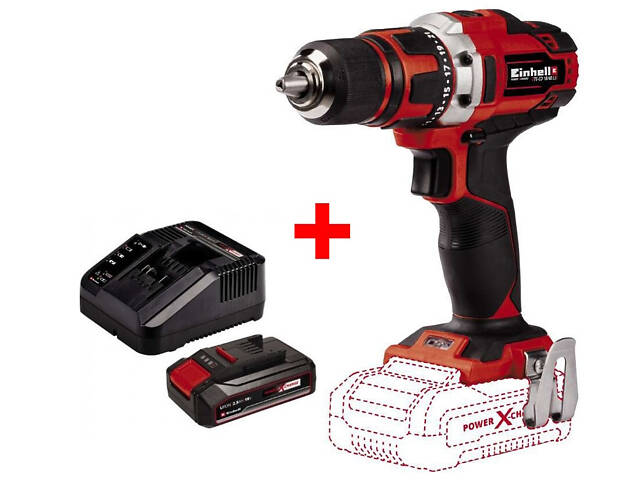 Набір шуруповерт Einhell TE-CD 18/40 Li-Sol : 18V ( 2,5 ампера акум і зарядка) 4513925, 4512097 - Фото 1