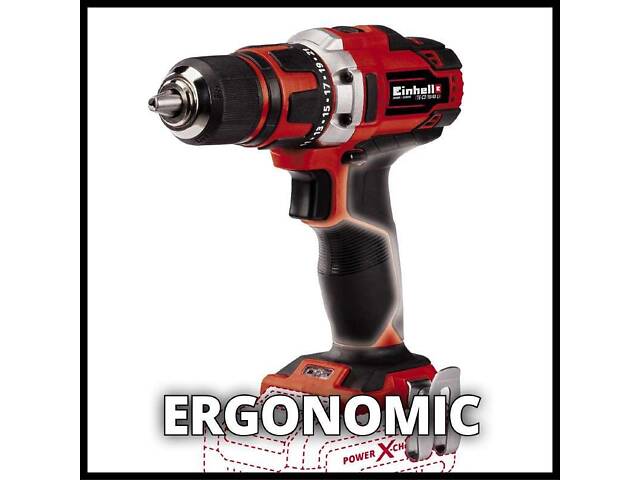 Набір шуруповерт Einhell TE-CD 18/40 Li-Sol : 18V ( 2,5 ампера акум і зарядка) 4513925, 4512097 - Фото 5