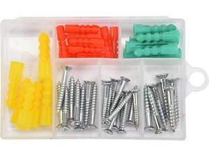 Набір шурупи оцинковані дюбелі 52 штуки YATO YT-36505