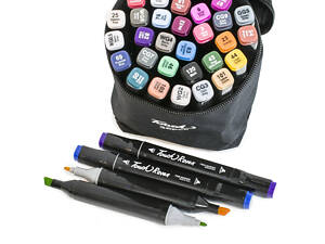 Набор скетч-маркеров 36 шт для рисования двусторонние