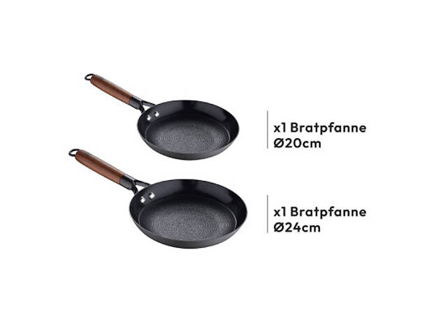 Набор сковородок MasterPro Odin, 20/24 см чавун (BGKIT-0083) - Фото 3