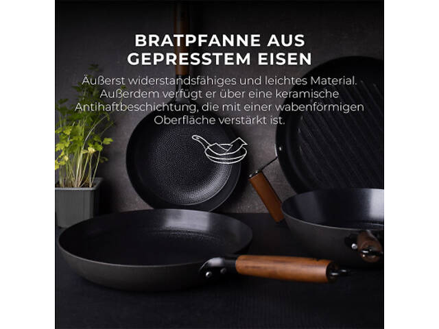 Набор сковородок MasterPro Odin, 20/24 см чавун (BGKIT-0083) - Фото 7