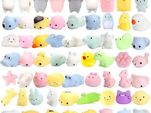 Набір сквіш іграшок Mochi 50 шт антистресові іграшки для дітей та дорослих для зняття напруги