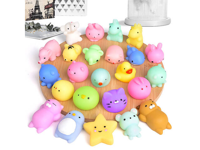 Набір сквіш іграшок Mochi 50 шт антистресові іграшки для дітей та дорослих для зняття напруги - Фото 3