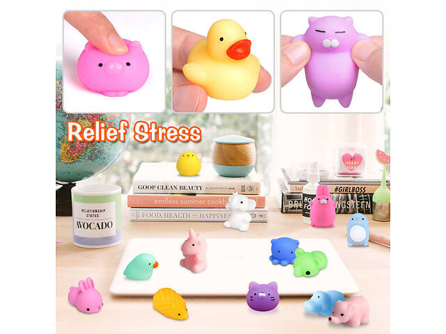 Набір сквіш іграшок Mochi 50 шт антистресові іграшки для дітей та дорослих для зняття напруги - Фото 8