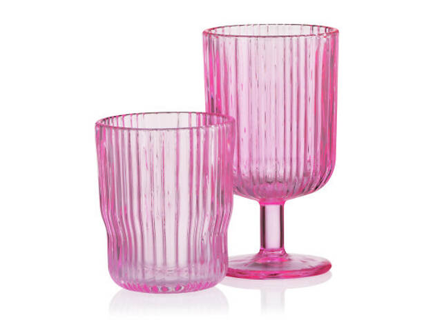 Набор стаканов Ardesto 300мл, 2шт, скло, рожевий (AR2630SPN) - Фото 4