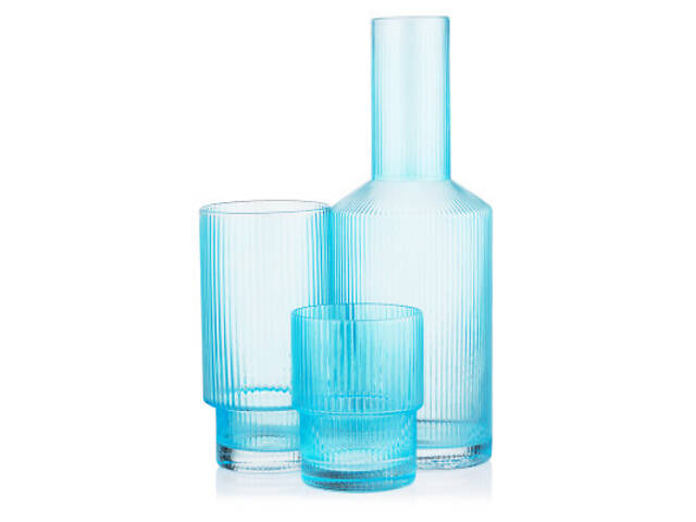 Набор стаканов Ardesto 380мл, 2шт, скло, блакитний (AR2638SBL) - Фото 4