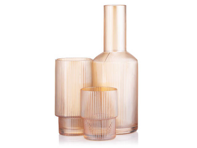 Набор стаканов Ardesto 380мл, 2шт, скло, золотистий (AR2638GG) - Фото 4