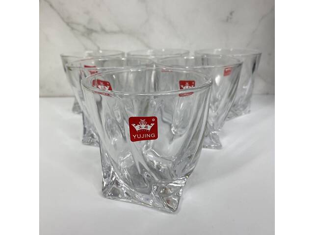 Набор стаканов Quadro 6 шт 340 мл Yujing Glassware 2772/3701 - Фото 4