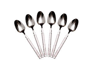 Набір столових ложок 6 штук з нержавіючої сталі 21 (см) Срібло HP-8-33