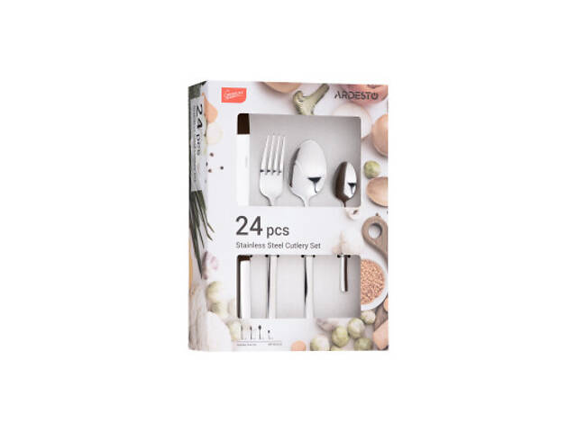 Набір столових приборів Ardesto Gemini Lucca 24 пр (AR1924LCS) - Фото 3