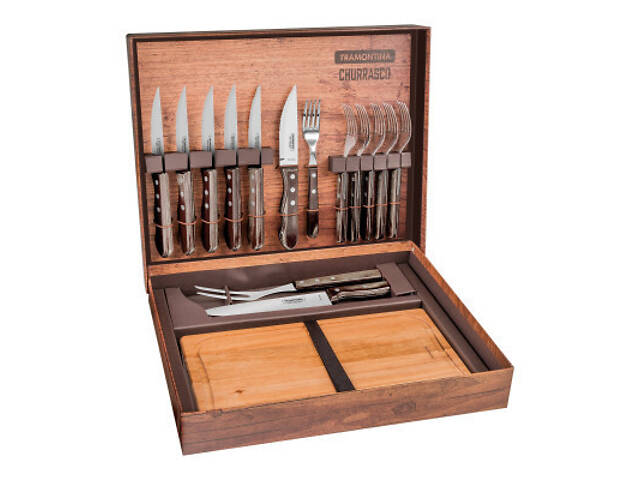 Набір столових приборів Tramontina Barbecue Polywood 15 предметів (21198/970) - Фото 1