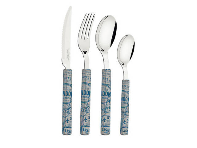 Набор столовых приборов Tramontina Bliss 16 предметів Сірий (29899/128) - Фото 1