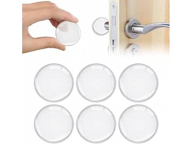 Набір Стопперів настінних від пошкодження стін та меблів 6 шт - Фото 1