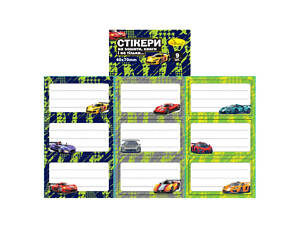 Набор стикеров для тетрадей и книг 4*7см 9 шт НС-15 Апельсин, в пакете (4823119602905) Вид 4