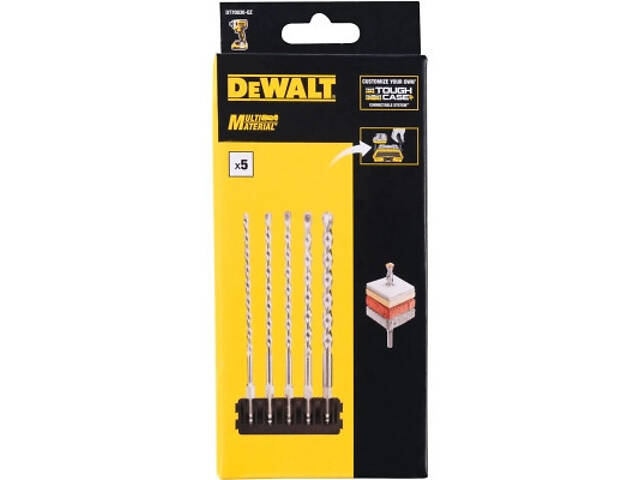 Набір свердл DeWALT в касеті для Tough Case, універсальних MULTI MATERIAL IMPACT 5 шт. (DT70830) - Фото 1