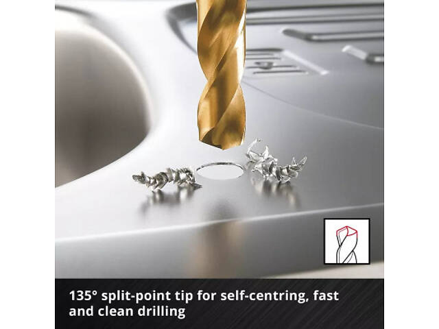 Набір свердлів Einhell по металу 19шт, 1-10мм, кейс (427019) - Фото 4