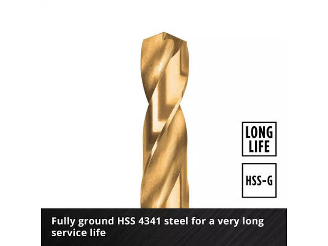 Набір свердлів Einhell по металу 19шт, 1-10мм, кейс (427019) - Фото 5