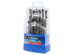 Набор сверл по металлу 19 предметов (1-10 мм, шаг 0.5 мм, в пластиковом футляре) Forsage F-41604