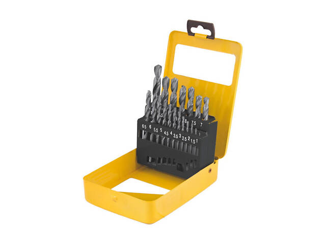 Набір свердел по металу Mastertool 19 шт. (1-10 мм) бокс (11-0119) - Фото 1