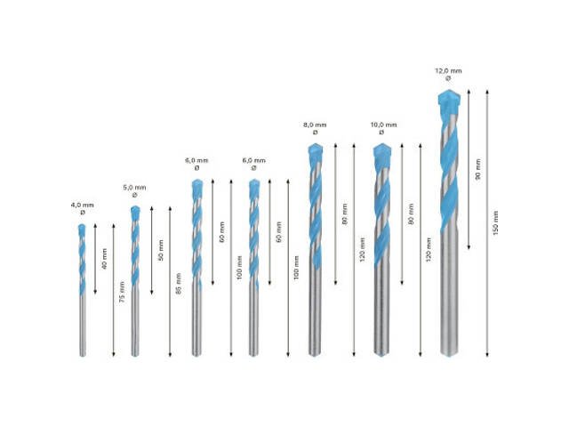 Набір свердел Stanley Expert MultiConstruction по металу CYL-9, 4/5/6/6/8/10/12 мм, 7 шт. (2.608.900.647) - Фото 6
