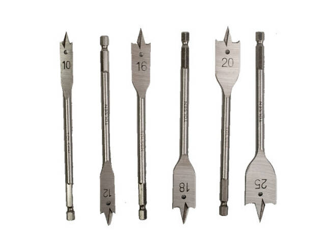 Набір свердл Tolsen плоских по дереву 6 шт 10, 12, 16, 18, 20, 25мм (75655) - Фото 3