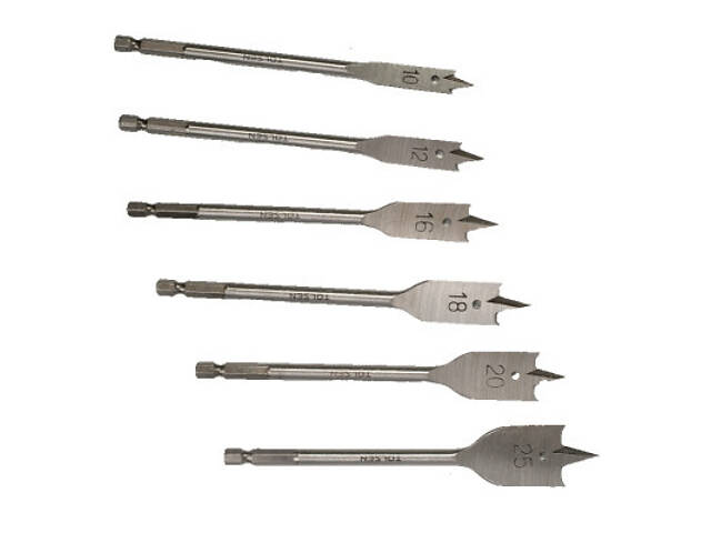Набір свердл Tolsen плоских по дереву 6 шт 10, 12, 16, 18, 20, 25мм (75655) - Фото 4