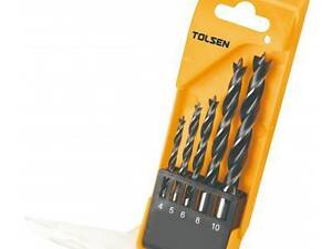 Набор сверл Tolsen спиральних по дереву 5 шт 4-5-6-8-10 мм (75625)
