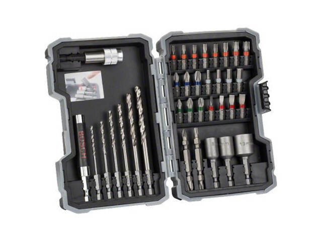 Набір свердлів і біт Bosch PRO-Mix Metal, 35 од, з магнітним тримачем (2.607.017.328) - Фото 1