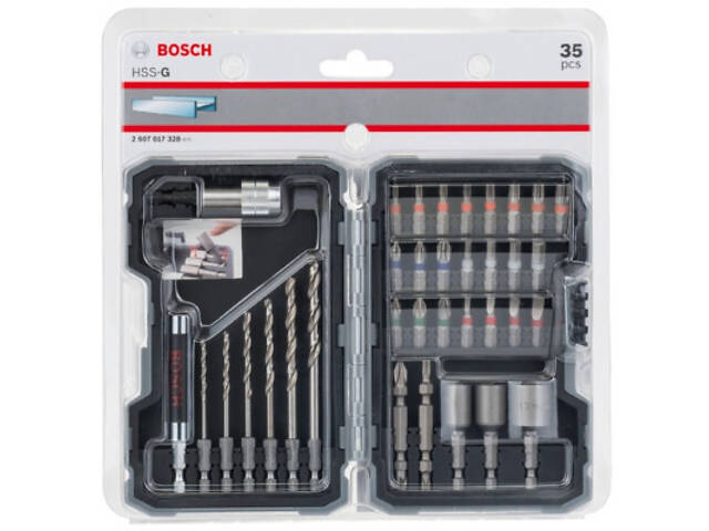 Набір свердлів і біт Bosch PRO-Mix Metal, 35 од, з магнітним тримачем (2.607.017.328) - Фото 2