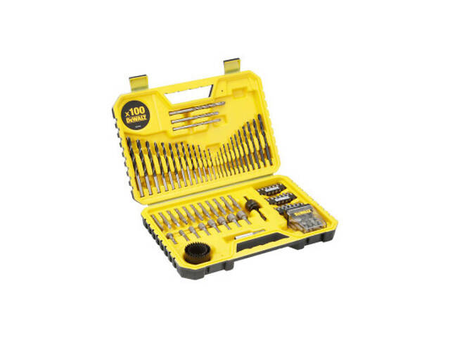 Набір свердлів і біт DeWALT 100 шт, кейс (DT71563) - Фото 1